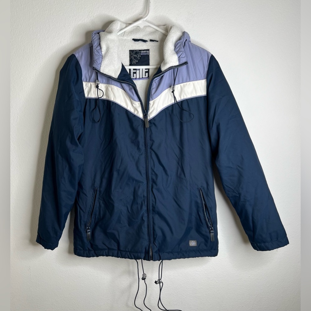 Tilt Poker insulated windbreaker jacket Multicolor  SZ Medium Full ZP Mens Coat